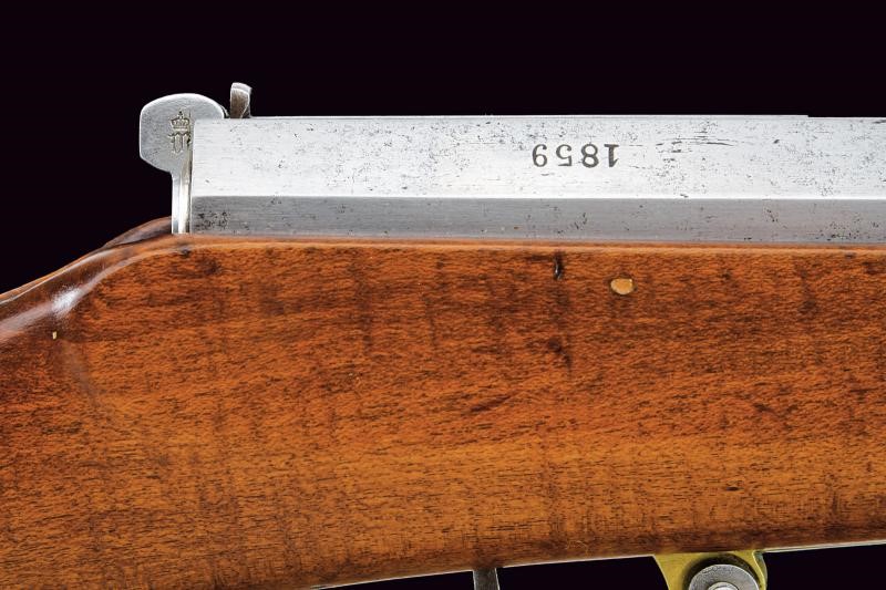 Dreyse, Raro fucile mod. 1841 con baionetta, canna rigata e otturatore marcato “DANZIG”