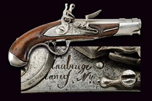 A 1770 model gendarmerie flintlock pistol