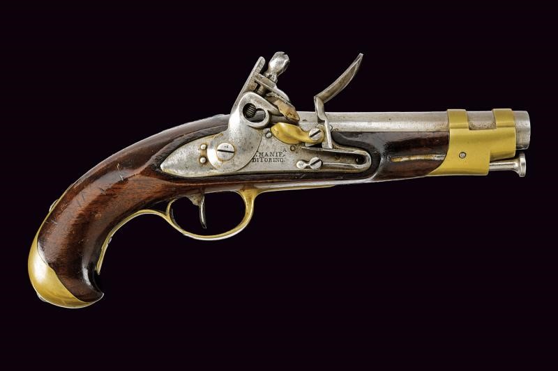 Arma da fuoco, Pistola per Carabinieri Reali mod. 1814, batteria a pietra focaia (Torino), 1822