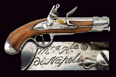 Raffaele Scarpati (controllore), Pistola a pietra focaia da gendarmeria sul modello AN IX frances...