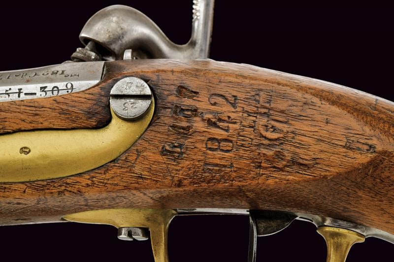 Pistola convertita a luminello Mod. 1816 T Bis, tulle, primi XIX secolo