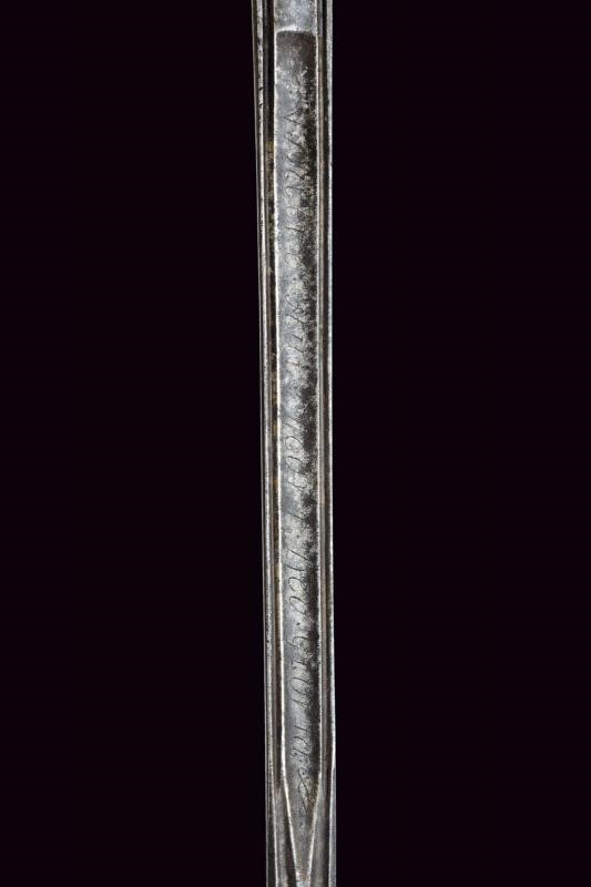 Europa orientale, Spada a lama dritta a due fili, XVIII secolo