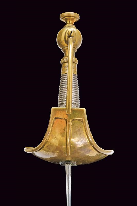 Spada Albertina mod. 1833, lama a due fili con iscrizioni e marchio KNECHT & STAMM (Solingen), me...