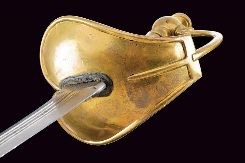 Spada Albertina mod. 1833, lama a due fili con iscrizioni e marchio KNECHT & STAMM (Solingen), me...
