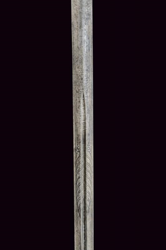 Spada Albertina, modello 1833, lama in acciaio e impugnatura in ottone con rivestimento argentato