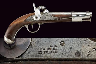 Regno di Sardegna, Pistola da cavalleria Mod. 1814 ridotta a luminello (1842)