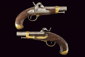 A pair of 1847 model "Carabinieri" percussion pistol