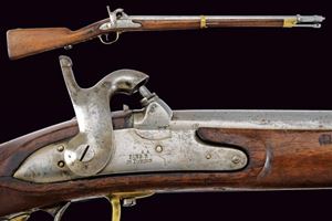 An 1844 model artillery gun converted to percussion
