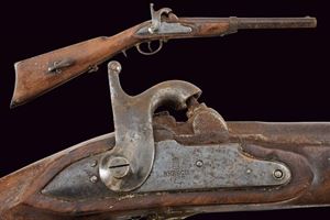 A rare 1860 model cavalry percussion short carbine