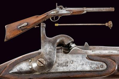 Arma da cavalleria, Pistolone modello 1843 a luminello con bacchetta disgiunta