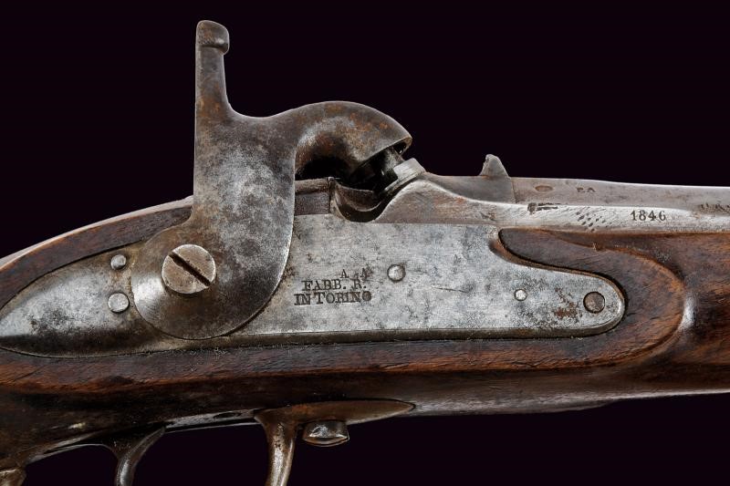 Arma da cavalleria, Pistolone modello 1843 a luminello con bacchetta disgiunta