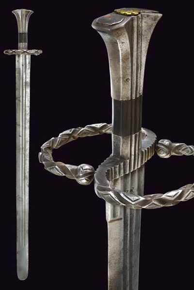 XIX secolo, Bella lanzichenetta “Katzbalger” in stile del XVI secolo, svizzera