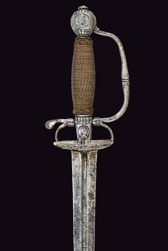 Arma bianca italiana, Spadino con lama a due fili e impugnatura in legno (prima metà XVIII secolo...