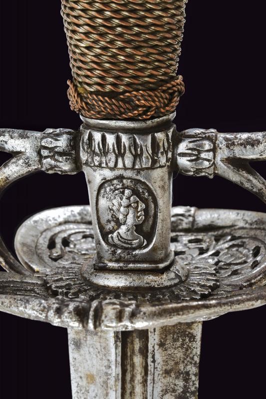 Arma bianca italiana, Spadino con lama a due fili e impugnatura in legno (prima metà XVIII secolo...