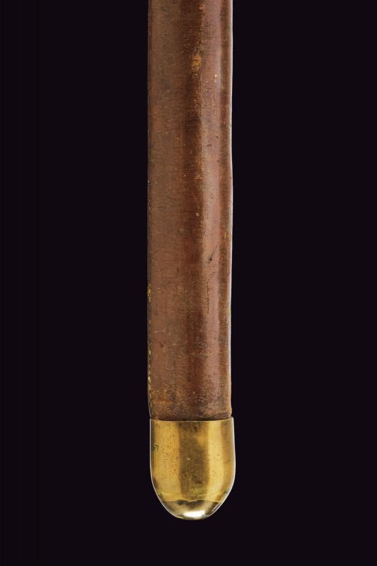 Militaria, Bastone animato a lama dritta incisa, fine del XIX secolo