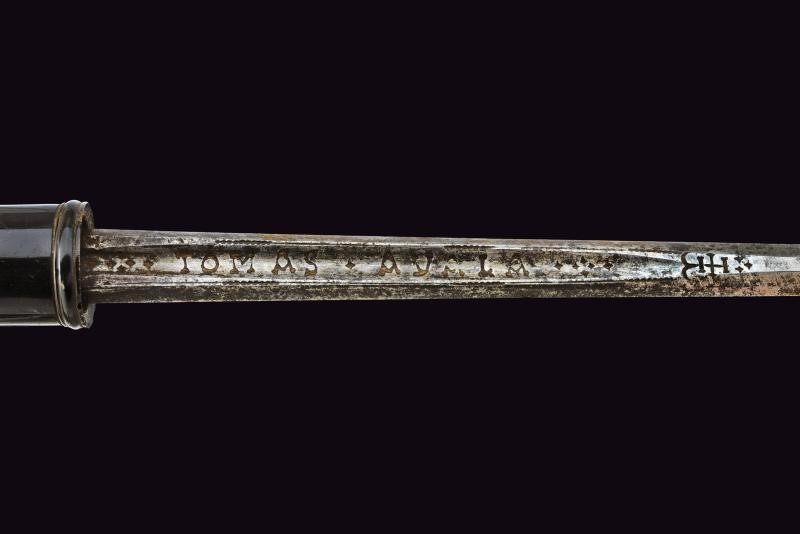 Arma bianca spagnola (fine XVIII secolo), Bastone animato con lama firmata “TOMAS AIALA EN TOLEDO...