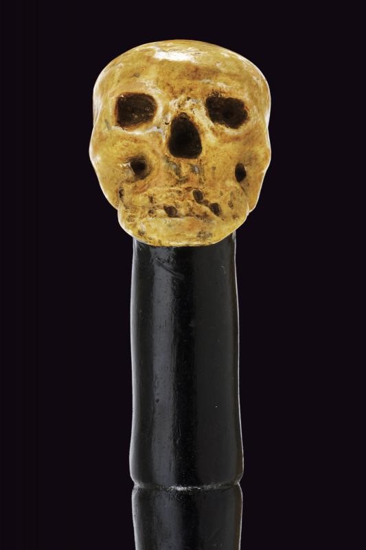 Impugnatura a teschio, Bastone animato (arma da collezione), Francia, 1900 circa