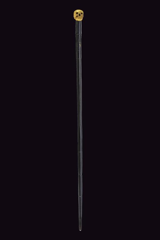 Impugnatura a teschio, Bastone animato (arma da collezione), Francia, 1900 circa