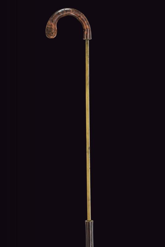 Bastone da misurazione con metro e squadra incorporati, circa 1900