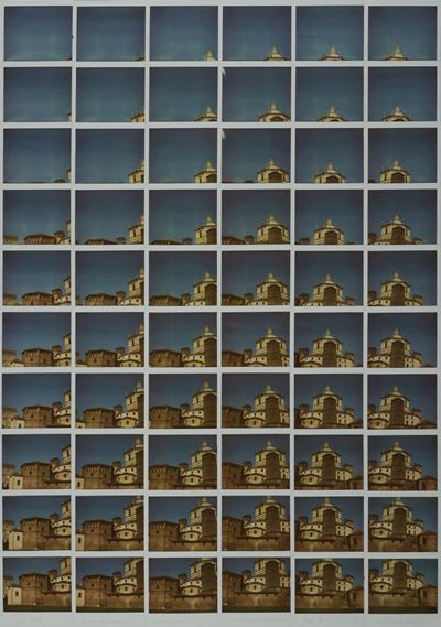 Milano, Fiabato San Lorenzo, 60 polaroid montate a mosaico