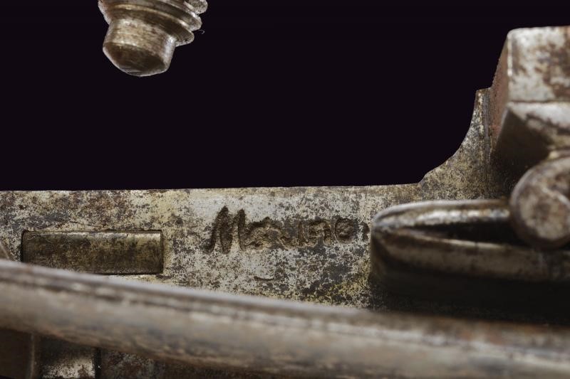 Morino (Morino Angel, armaiolo di Madrid del 1745), Batteria alla micheletta in metallo, Spagna, ...