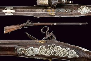 A fine miquelet lock gun by Castiglione with silver mounts