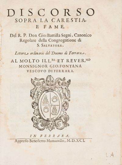 Discorso Sopra la Carestia, e Fame