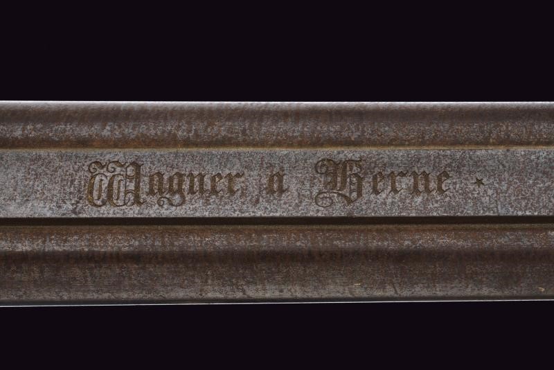 WAGNER, Rara doppietta combinata a luminello, canne giustapposte e meccanismi a molla in avanti