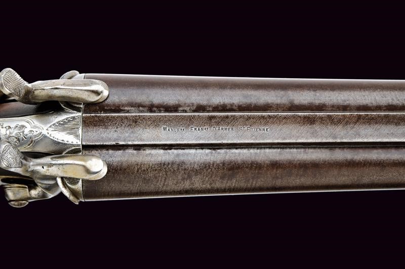 St. Etienne, Bella doppietta a spillo, punzonatura e incisioni, cal. 17 mm (16 gauge), circa 1870