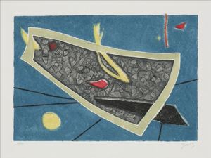 Raffinato libro d'artista in tiratura complessiva di 170 esemplari numerati su Filicarta di Brughiero filigranata. il nostro è l'esemplare n.18.  La riproduzione del manoscritto originale di Nocturnos è firmata dal poeta. Ad Henri Goetz si deve l'invenzione di una tecnica personale, il carborundum, in cui confluiscono disegno, pittura e ogni altro procedimento di stampa fino a quel momento conosciuto.  Nocturnos e altre poesie 