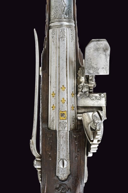 C.Z., Coppia di pistole alla fiorentina, canne lisce a due ordini incise e marcate 1775