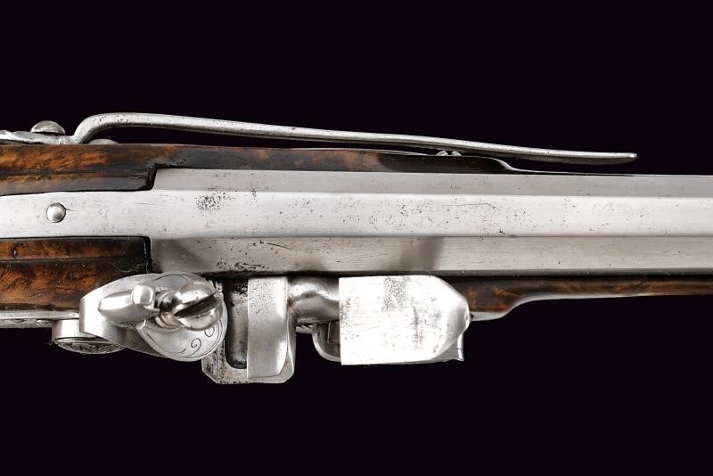 Pistole da fonda alla fiorentina, Toscana, canne lisce a due ordini (circa 1700)