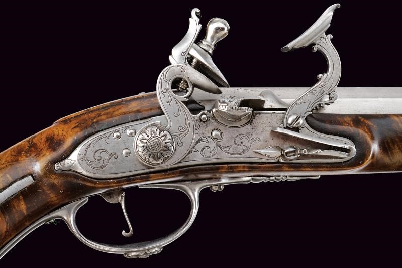 Pistole da fonda alla fiorentina, Toscana, canne lisce a due ordini (circa 1700)