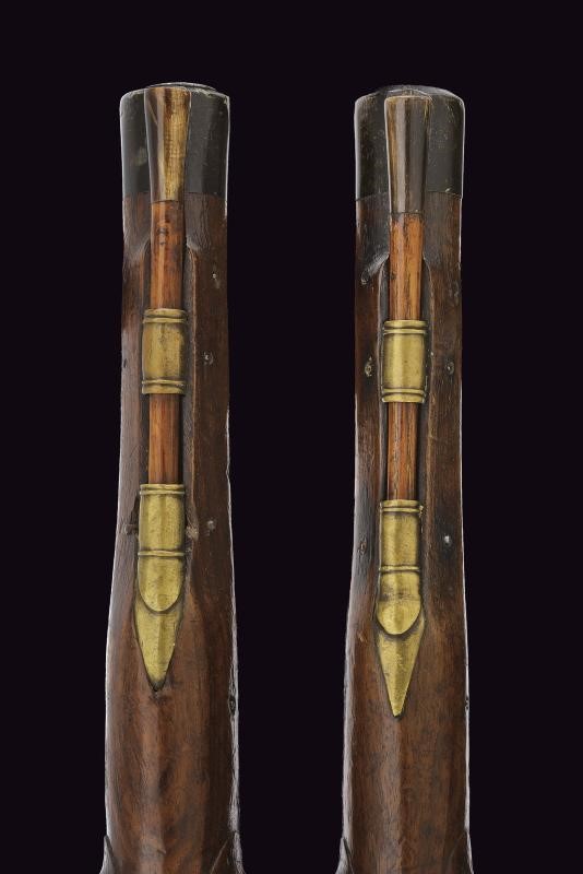 Germania, Paio di pistole a pietra focaia, cal. 10,5 mm, XVIII secolo