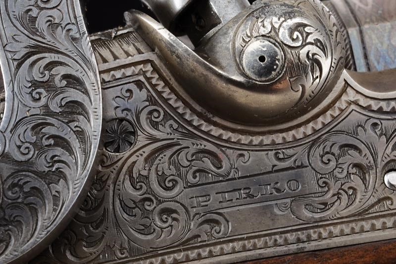 Karl Pirko, Coppia di pistole a luminello da duello in cassetta, tecnica Vienna