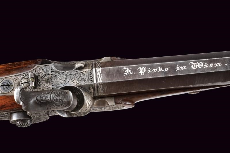 Karl Pirko, Coppia di pistole a luminello da duello in cassetta, tecnica Vienna