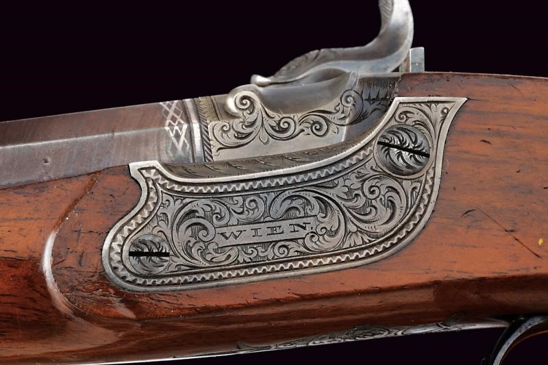 Karl Pirko, Coppia di pistole a luminello da duello in cassetta, tecnica Vienna