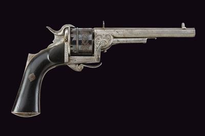 Loron, Raro revolver a spillo “LORON BREVETE”, calibro 9 mm, 1870 circa