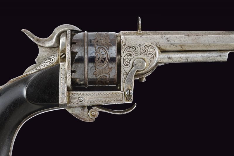 Loron, Raro revolver a spillo “LORON BREVETE”, calibro 9 mm, 1870 circa