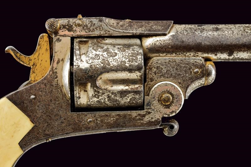 Arma da fuoco, revolver a percussione centrale con tamburo a cinque colpi, cal. 8,8 mm, circa 188...