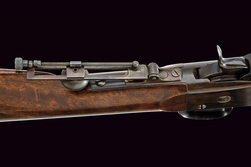 Remington, Fucile da bersaglio a colpo singolo a retrocarica, canna rigata ottagonale, cal. 10 mm...