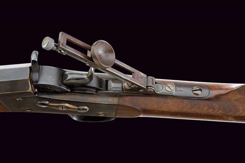 Remington, Fucile da bersaglio a colpo singolo a retrocarica, canna rigata ottagonale, cal. 10 mm...
