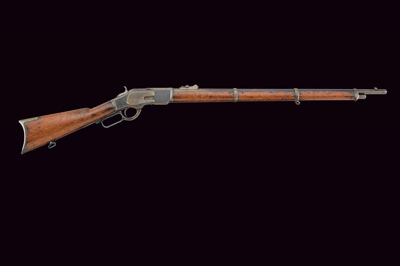 Fucile Winchester Model 1873 Musket, carabina/lanciatore a percussione, metallo e legno (USA), ci...