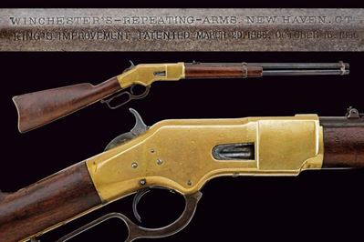 Winchester, Carabine modello 1866 “Yellow Boy”, terzo modello (brevetto King) cal. 44 rimfire, 18...