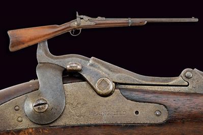 Carabina Model 1873 “Trapdoor”, arma USA, canna rigata e otturatore a percussione centrale