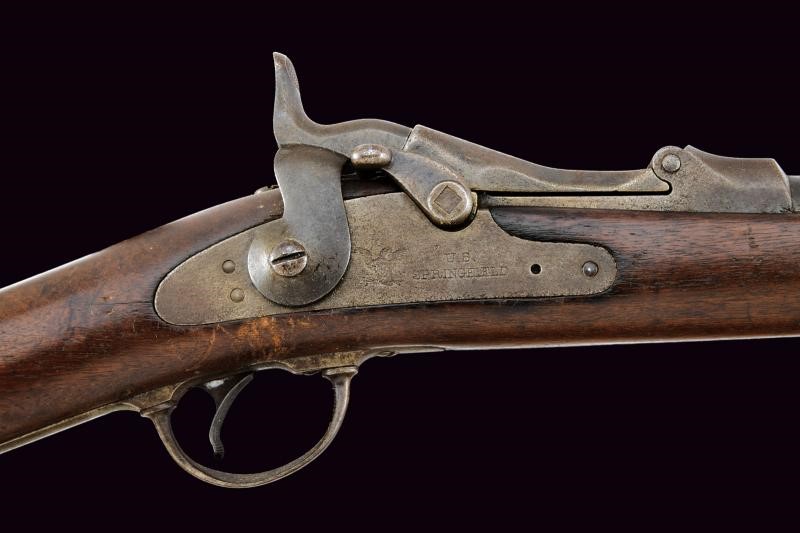 Carabina Model 1873 “Trapdoor”, arma USA, canna rigata e otturatore a percussione centrale
