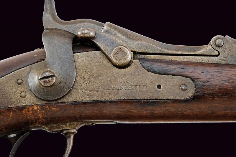 Carabina Model 1873 “Trapdoor”, arma USA, canna rigata e otturatore a percussione centrale