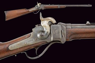 Sharps, New Model 1863 Carbine, carabina a retrocarica a luminello (non convertita)