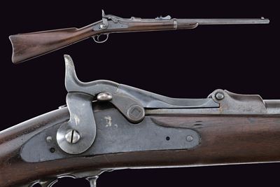 Model 1873 Trapdoor Carbine "Custer Range", carabina calibro .45-70 a percussione centrale