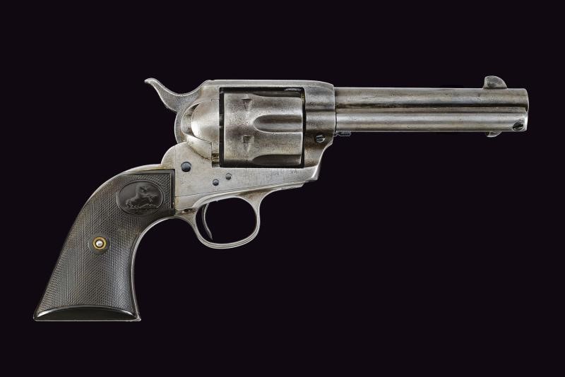 Colt, Single Action Army, Mod. 1873 revolver a tamburo per cartucce .38 W.C.F., canna rigata